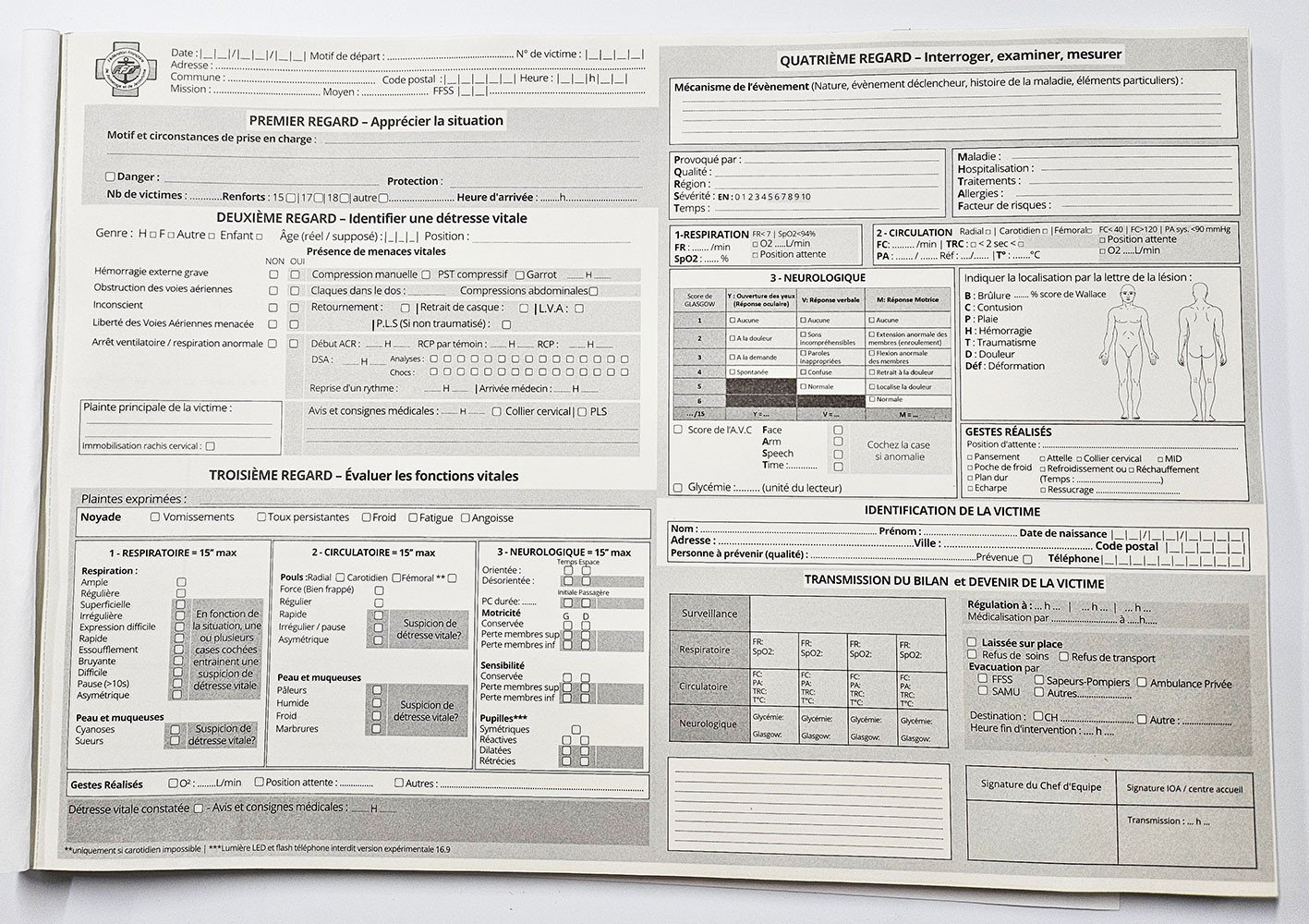 Lot de 20 Carnets fiche bilan