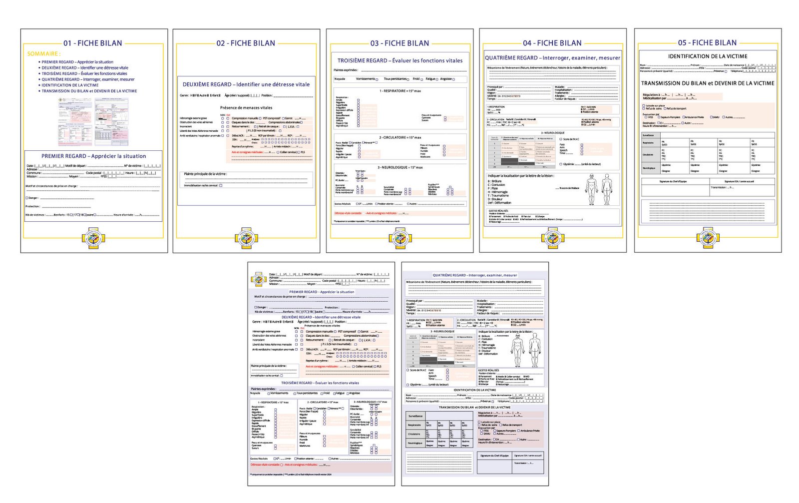 Lot de 7 supportS pédagogique fiche bilan 1000x650mm